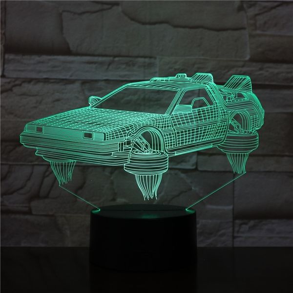 

2020 new concept sports car 3d light touch 7 remote control 16 color gift atmosphere bedroom night light 2315
