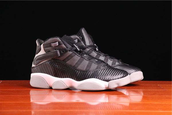 

authentic jumpman 6 6s carbon fiber rings boots designer shoes genuine leather sport outdoor sneakers size 36-47.5 come with box, Black