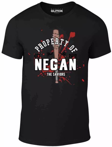 

property of negan t-shirt - inspired by walking dead zombies walkers t shirt, White;black
