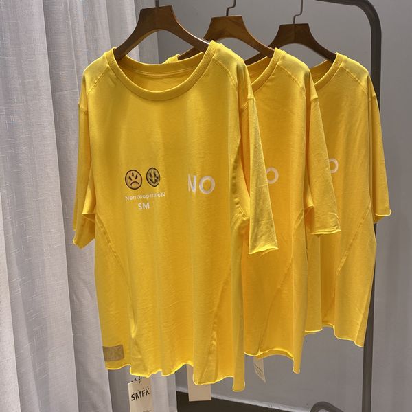 

fashion t shirt 2021 guochao smiling face series high grade printing unisex, White