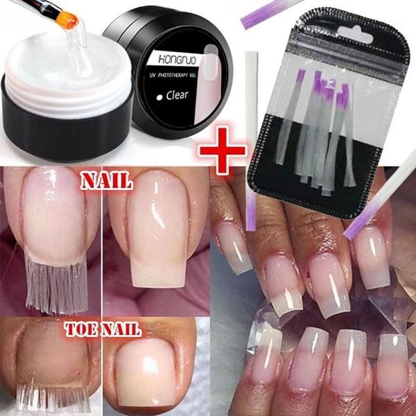 

acrylic fiberglass nails art kit uv gel nail polish set builder extension kits1