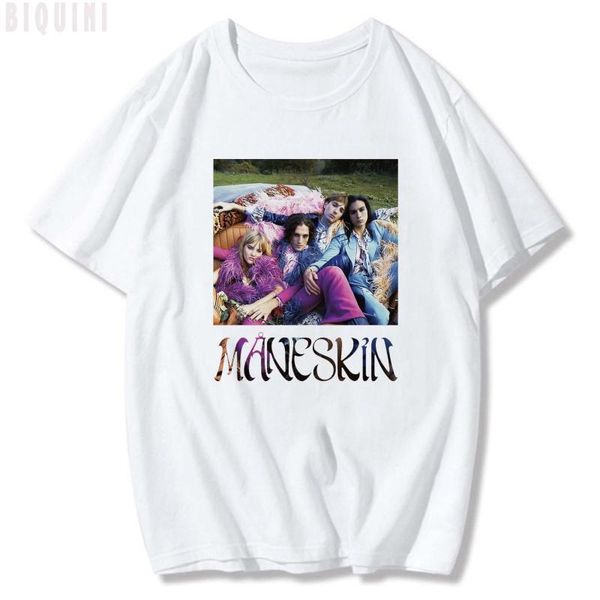 

men's t-shirts maneskin t shirt letter print haikyuu women/men graphic tee streetwear casual 100% cotton 2021 summer oversized fashion, White;black