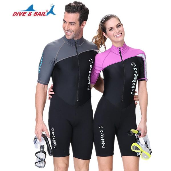 

swim wear men's diving suit, women's with sunscreen, dry short sleeve swimsuit