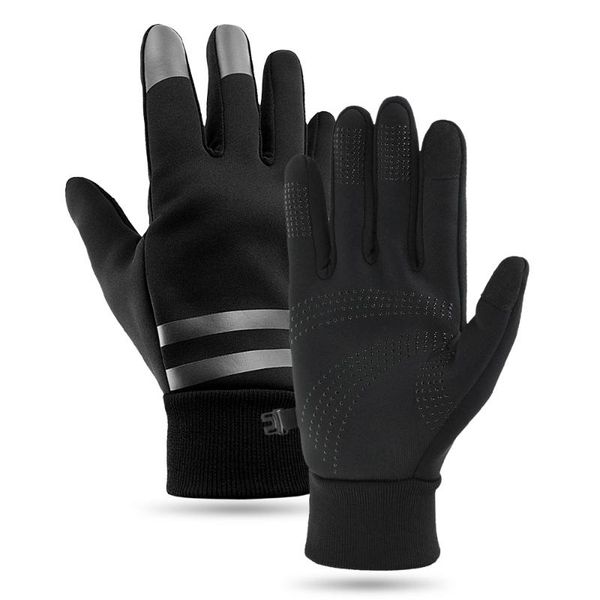 

cycling gloves full finger sport shockproof anti slip mtb touch screen bicycle men women long bike, Black