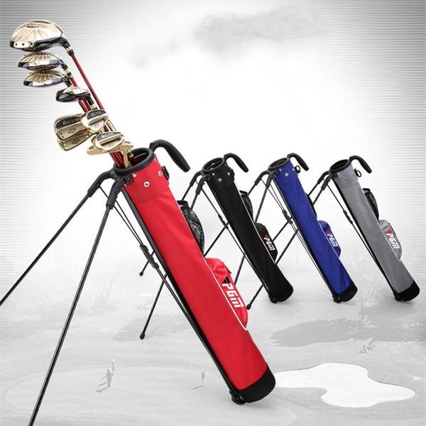 

golf bags upgraded 9 clubs bag nylon material waterproof ultralight frame portable sports carry with bracket gun