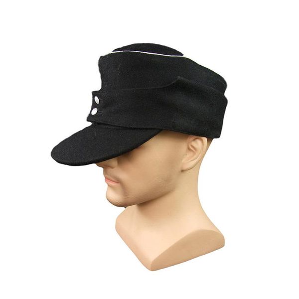 

wide brim hats wwii german elite panzer field cap officer, Blue;gray