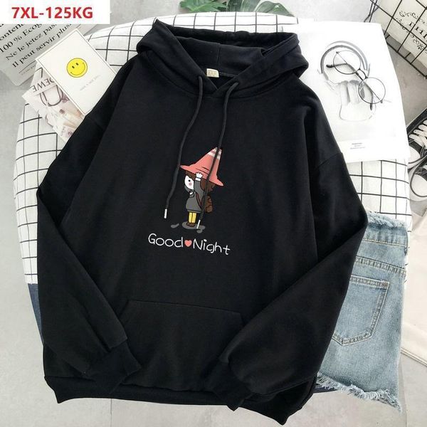 

large size 7xl autumn women sweatshirts hooded hoodies thin loose 52 54 56 pullover 100kg blue pink black 501