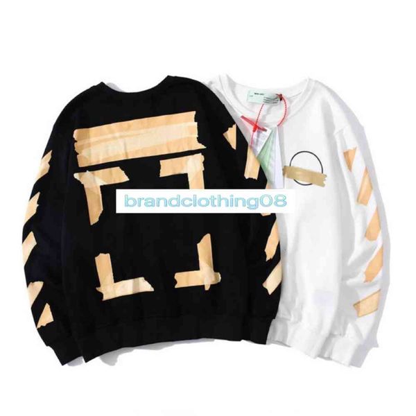 

offs sweatshirts men's brand oil painting arrow streetwear letter hoodie hip hop long sleeve women designer hooded skateboards black wh