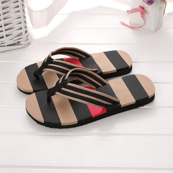 

slippers men mixed colors sandals light portable flip flops summer shoes male slipper indoor or outdoor, Black