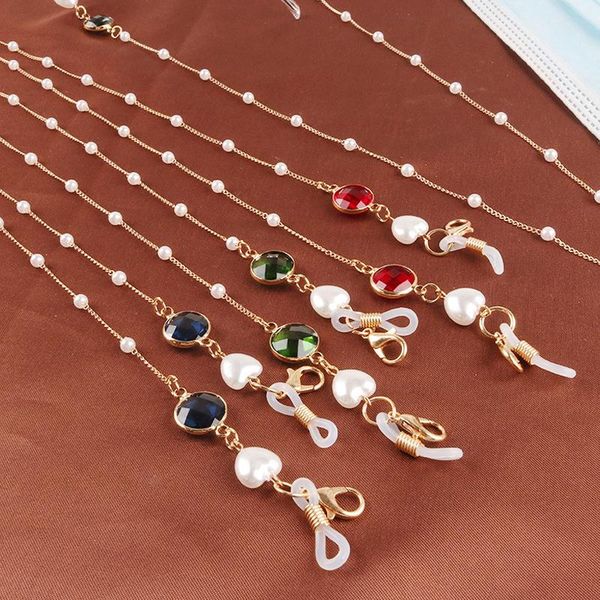 

sunglasses frames 2021 glasses chains lanyards fashion accessories masked eyeglass eyewear gold color chain for women men wholesale, Silver