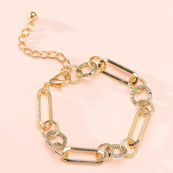 

jewelry simple fashion metal chain bracelet ins neutral roman gold-plated bracelet, Black