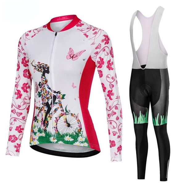 

racing sets winter thermal fleece cycling jersey set 2021 pro team long sleeve bicycle clothing mtb bike uniform bib pants kit, Black;blue