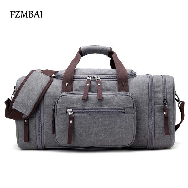 

duffel bags fzmbai large capacity single shoulder travel bag mens multi-pockets handbag canvas luggage