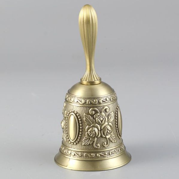 Campanelli per chiamata a mano Campanelli in metallo Campana che suona forte Novità Articoli Rumorosi Servizio Matrimonio animale Campana del tempio Strumenti musicali Oro Argento