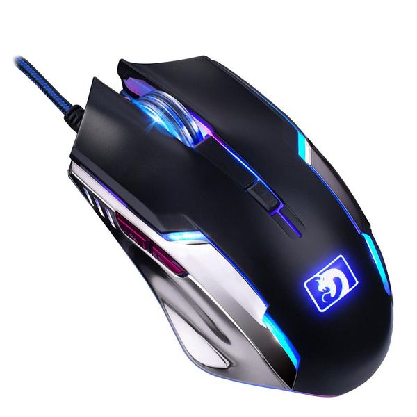 

technology xm-398 wired 2400dpi usb ergonomic optical gaming mouse gamer mice 7 colors led backlit metal panel lapcomputer