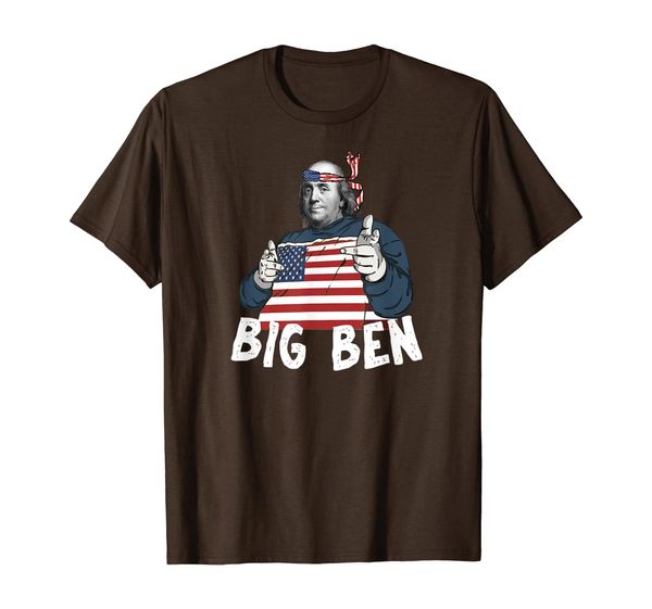 

funny chubby big ben franklin t-shirt for 4th of july, White;black