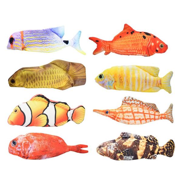 

realistic plush simulation electric wagging fish cat toy kicker toys