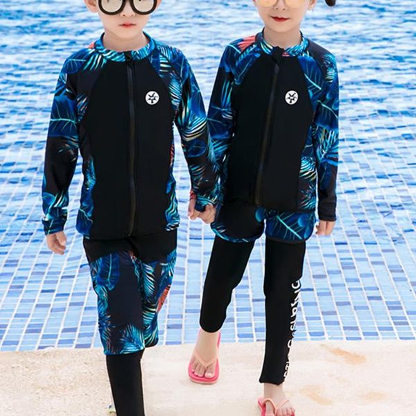 

rash guard kids baby guards children children's clothes bathing suits swimwear bikini 2021 swimming long sleeve girls boys split one-pi
