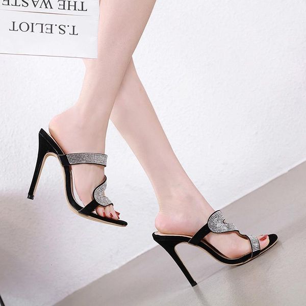 

sandals women shoes crystal high heels summer heel non-slip female thin 12cm s va4581 264a, Black