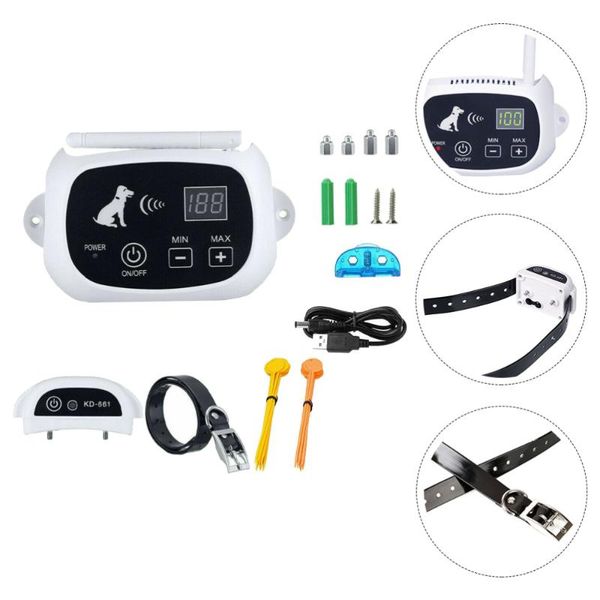 

set wireless dog fence containment system training collar receiver us plug kennels & pens
