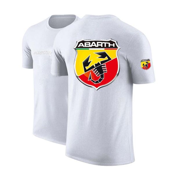 

men's t-shirts 2021 abarth solid color customize comfortable tshirts man's short sleeve cotton hip hop casual print, White;black