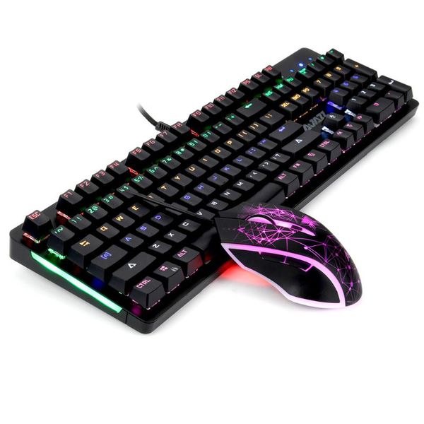 

ajazz mechanical keyboard and mouse combo usb wired gaming set 104 keys mixed light with for gamer keyboards
