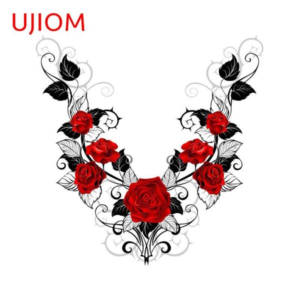 

wall stickers ujiom red roses bedroom accessories decoracion para sala waterproof cartoon anime bathroom decorative decals