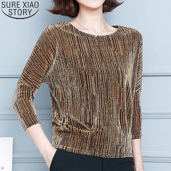 

glitter shirt fashion elegant shiny sequin blouse plus size tunic women blouses red golden shine women's 12449 & shirts, White