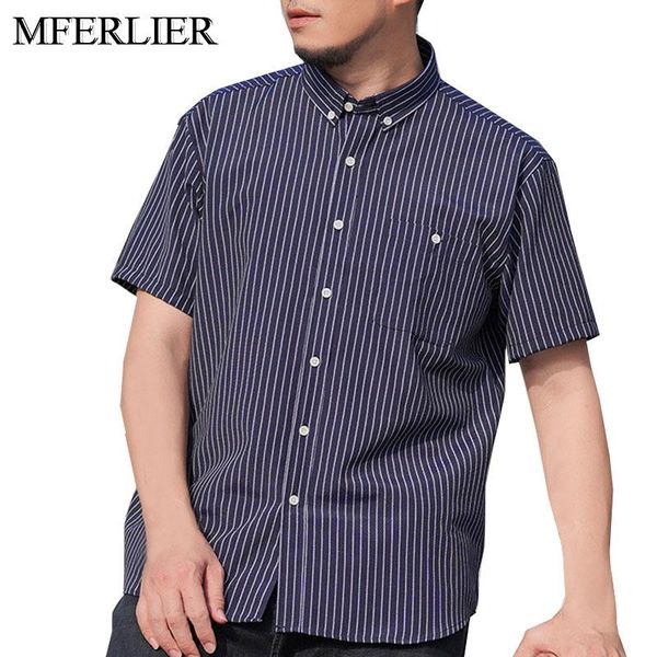 

men's casual shirts summer striped for men 10xl bust 160cm 5xl 6xl 7xl 8xl 9xl plus size cotton shirt, White;black