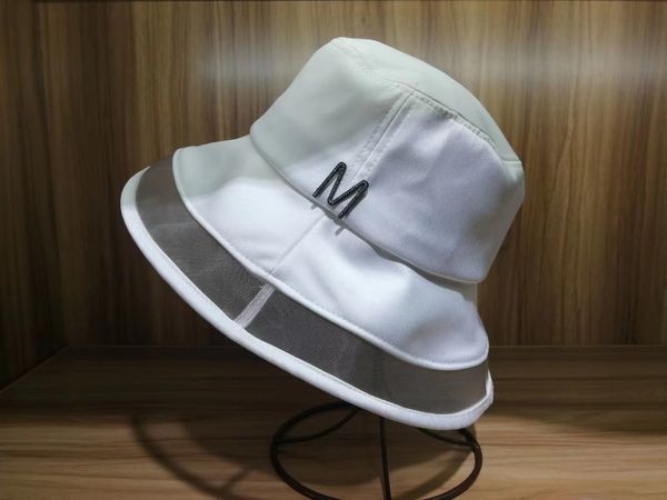 

factory wholesale 50% off letter label fisherman hat mesh splicing bucket fashion hepburn women foldable sunshade basin, Blue;gray