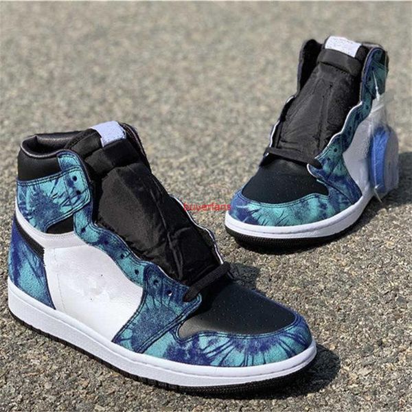 

new 1 tie-dye men women basketball shoes 1s tie dye sports sneakers with boxa57
