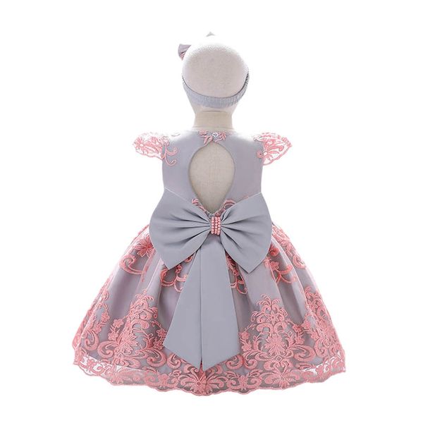 

girls dresses baby dress lace pettiskirt bow birthday party wedding princess kids clothes infant wear bows headbands 2pcs/sets b9008, Red;yellow