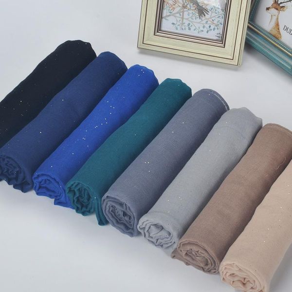 

scarves women glitter solid pure color plain 100% viscose muslim long hijab wrap scarf/shawls 180*90cm w042, Blue;gray