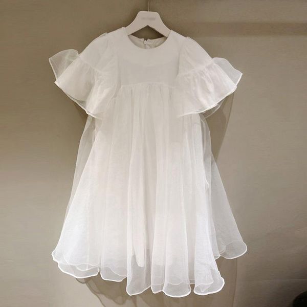 

[ewq] summer casual brief butterfly womens sleevet elegant sweet loose long mesh leisure t, White