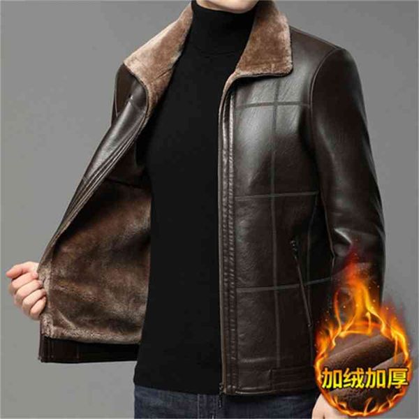 

fur one body leather cloth dad middle-aged winter wool sheep men's plush thickened et, Black