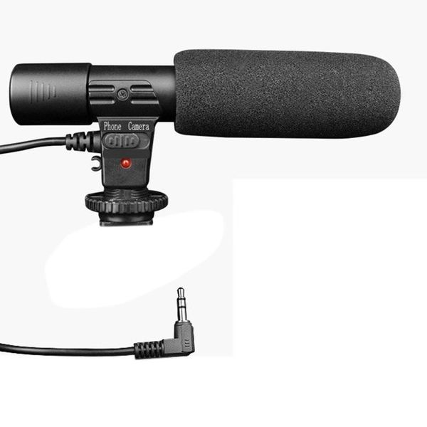 

camera microphone slr pography video stereo recording mic for phone cam camcorder upgrade version mic-01 microphones