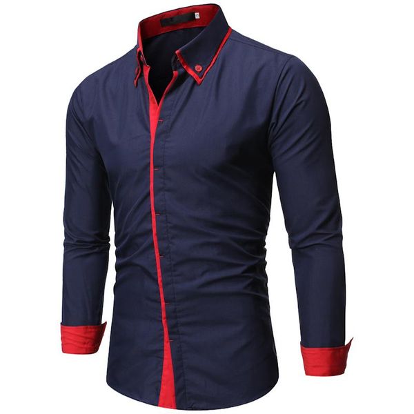 

men's casual shirts mens button down dress solid business, White;black