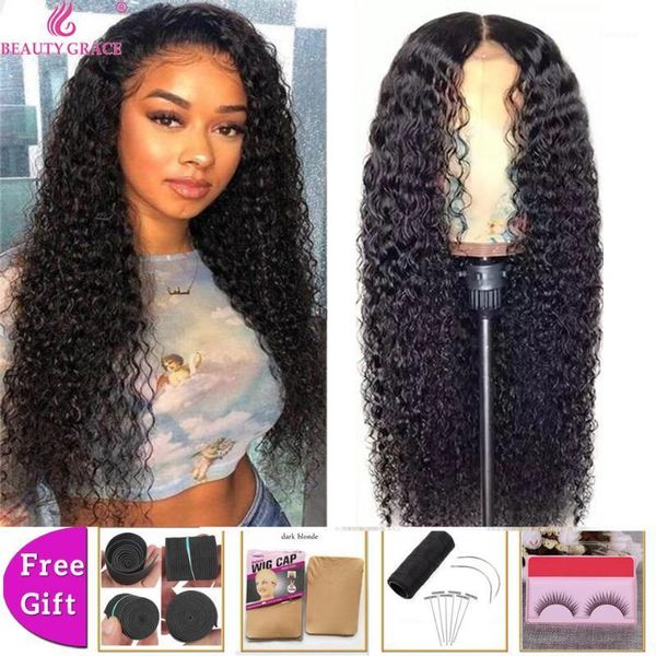 

beauty grace 4x4 lace closure wig human hair density 150% peruvian remy 10-26 inches1, Black;brown