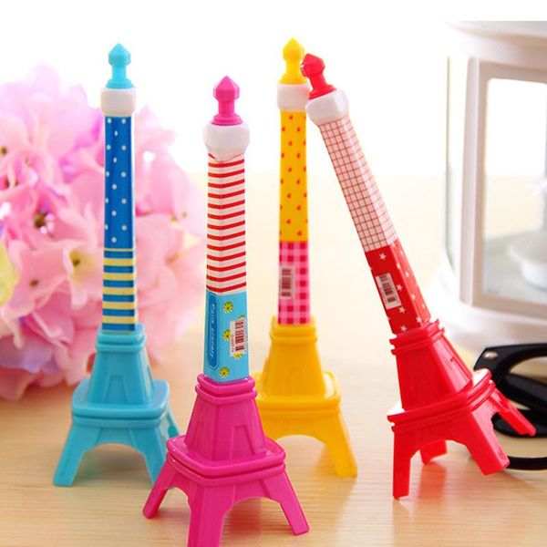 

pcs/lot cute colorful tower-shaped ballpoint pen for school stationery & office supply pens, Blue;orange