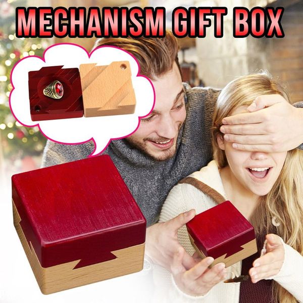 Geschenkpapier-Aufbewahrungsbox, Herzform, Holz, Schmuck, Hochzeit, Make-up, Kosmetik, Ohrringe, Ring, Schreibtisch, Make-up, Holz-Organizer