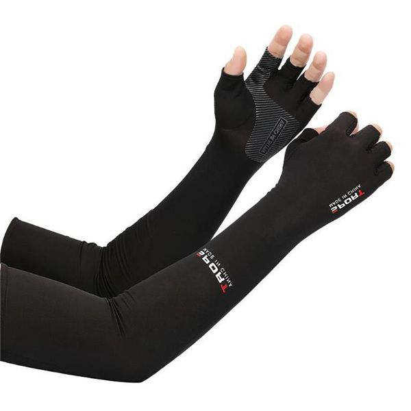 

five fingers gloves 2pcs arm sleeves warmers sun-protective sleeve sports sun uv protection hand cover cooling warmer running fishing cyclin, Blue;gray