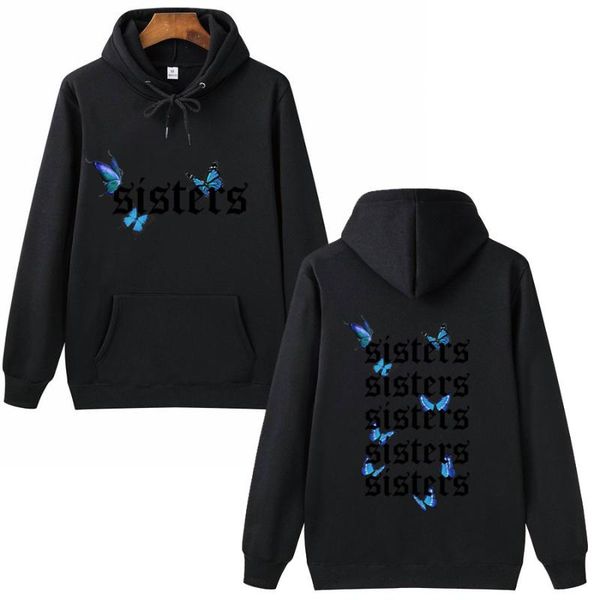 

men's hoodies & sweatshirts fashion autumn warm women hoodie explosion private butterfly sweatshirt long-sleeved simple black harajuku