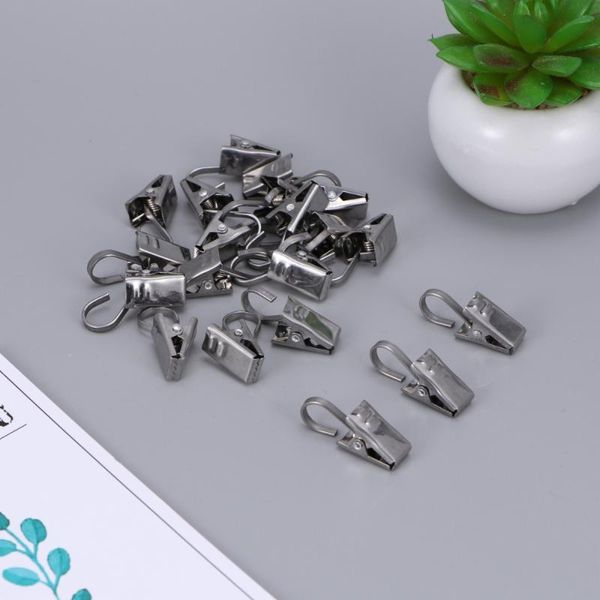 

curtain & drapes 20pcs rustproof drapery ring satin nickel clips with hook