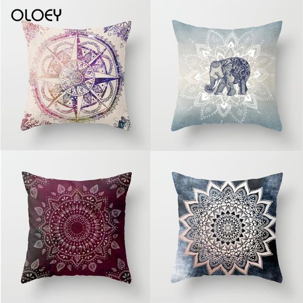

fashion peach skin cloth mandala series pillowcase style diverse home el sofa bed decorative printing backrest elegant. cushion/decorative p