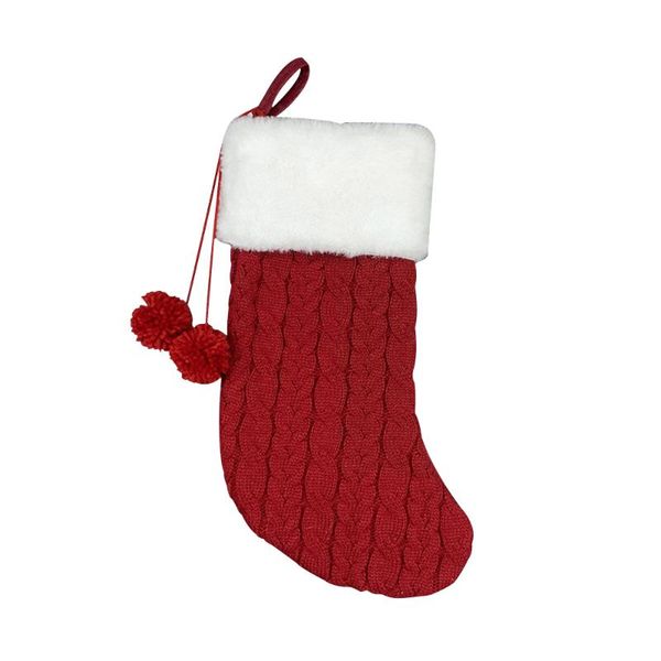 

christmas decorations stocking large xmas non-woven fabric wool short floss knitted for decoration