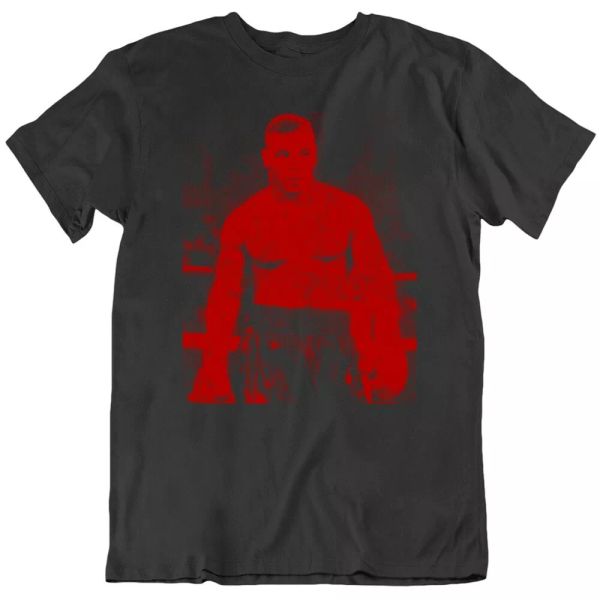 

mike tyson boxer boxing legend heavyweight champ fan t shirt, White;black