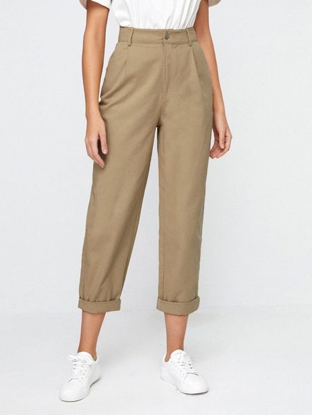 

buttoned detail pants m9zd#, Black;white