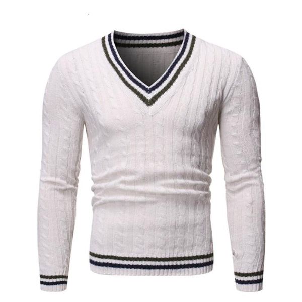 

men's sweater fashion men casual v-neck pullover man autumn warm slim fit long sleeve shirt male sweaters knitted wool, White;black
