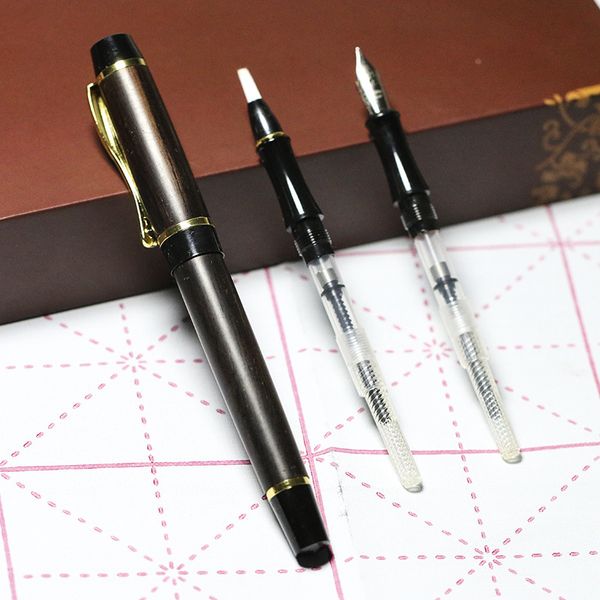 

red light sandalwood neutral signature student calligraphy three use wooden craft pen, creative gift