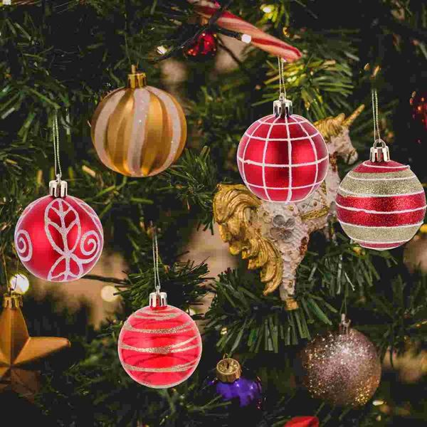 

party decoration 24pcs christmas tree ornament props painted